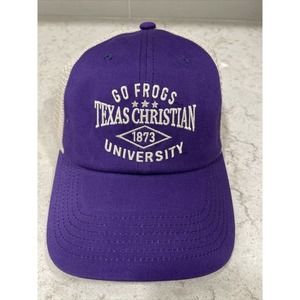 GO FROGS TEXAS CHRISTIAN UNIVERSITY 1873 Embroidered Snap Back Trucker Cap NEW